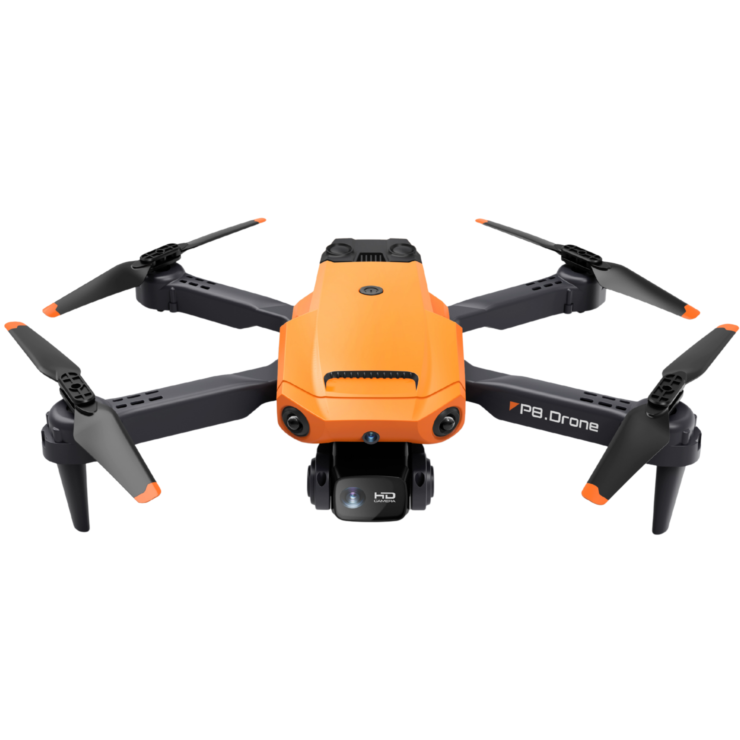 SefSay P8 Drone Oranje - Drone met dubbele camera - Obstakel ontwijking - Inclusief opbergtas en 2 accu's - Afbeelding 11