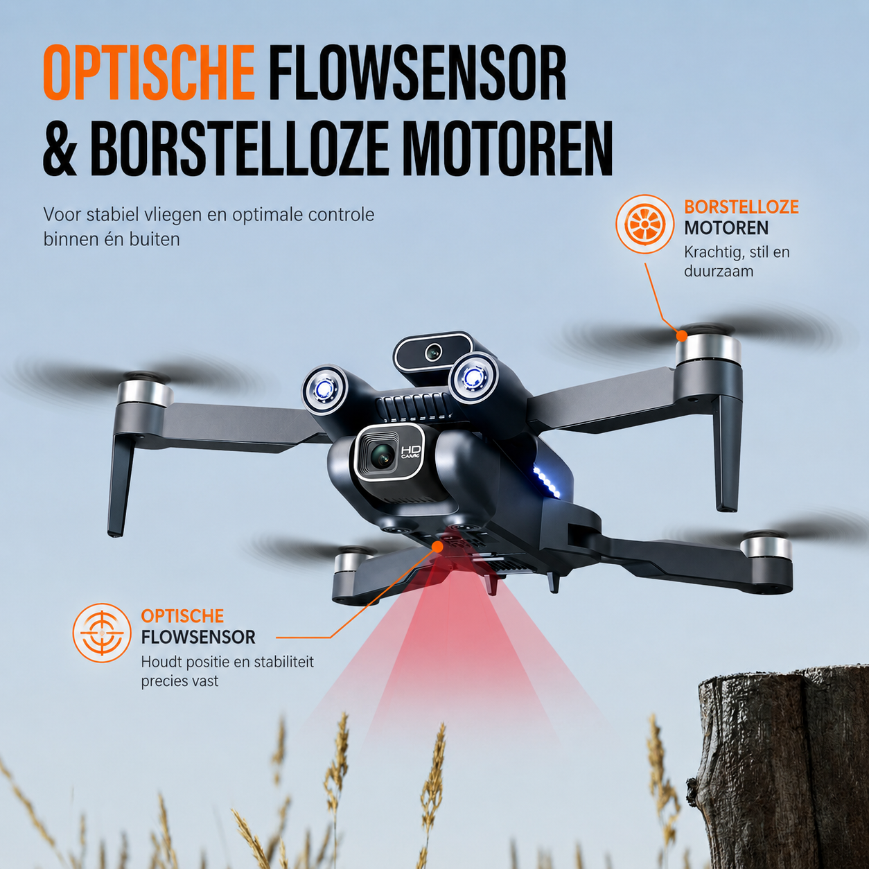 SefSay Ultra Max Drone - Drone met dubbele ESC HD camera - Obstakel Ontwijking - Borstelloze motoren - 3 batterijen en een opbergtas - Geschikt voor kinderen en volwassenen - Afbeelding 4
