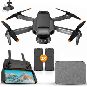 SefSay P8 Drone Zwart – Drone met dubbele camera – Obstakel ontwijking – Inclusief opbergtas en 2 accu’s